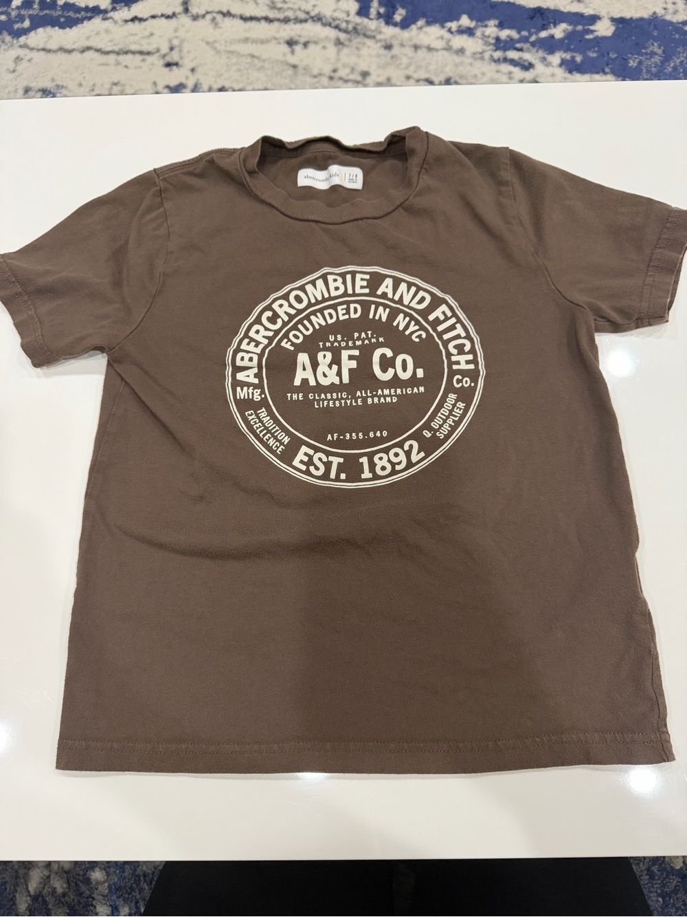 abercrombie kids Brown Graphic Logo Tee